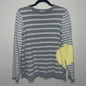 Lisa Todd Gray & Yelllow Striped & Circle Sweater